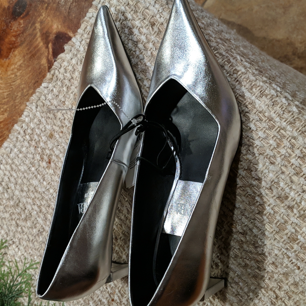 Zara silver heels